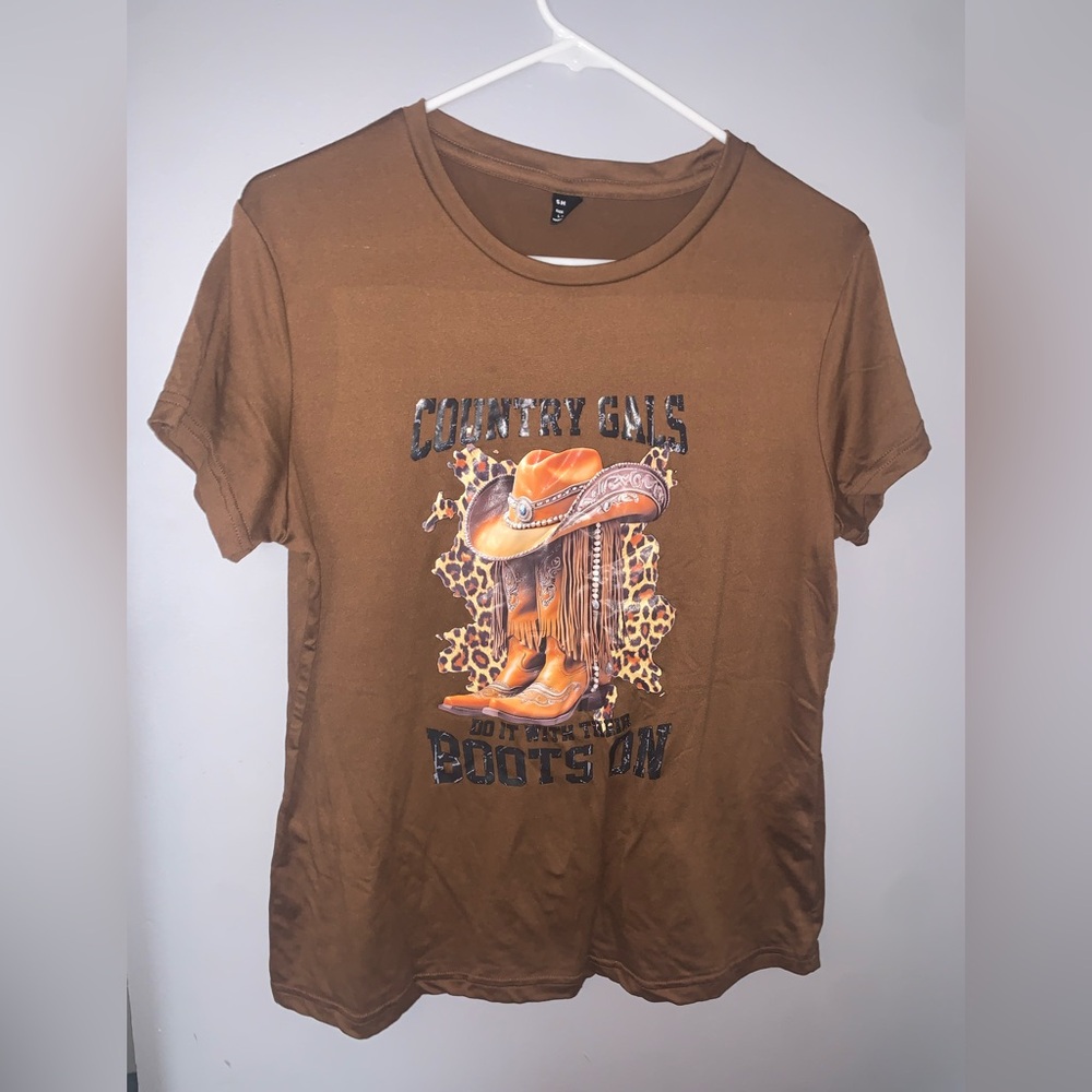 SHEIN Brown Casual T-Shirt